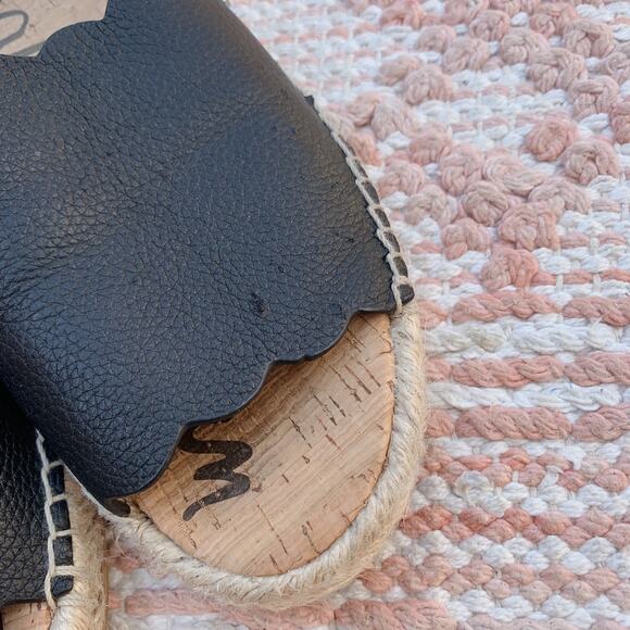 Black Sam Edelman Andy Espadrille Slide Sandals 6.5 - Picture 5 of 7